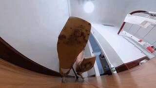 6K YUANYUAN Golden high-heeled sandals Crush the little man loser 360VR