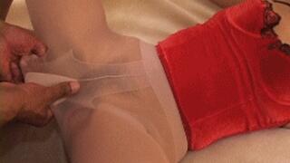 Ripped 2 Shreds - Part 1 & 2 - PANTYHOSE FETISH & NASTY SNOWBALLING WHITE WIFE