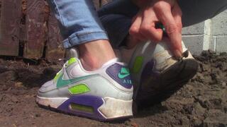 Wrecked Muddy Airmax Sneakers & Socks