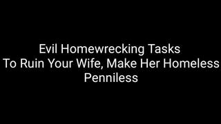 Evil Homewrecking Tasks To Ruin Your Wife, Make Her Penniless Audio Only