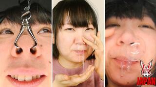 No other girl plays with a snot bubble like Haruka Misaki Shot in real POV, she lets it drop on the lens … and licks it back without shame