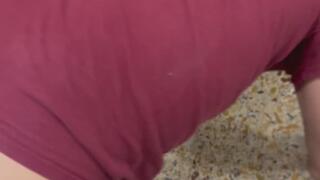 Lazy, crushed and humiliated scullery boy