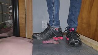 Cock trample with nike shox