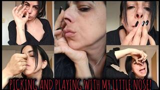 My fingers on my nose compulsively!