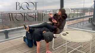 Goddess Siyana Voice’s Rooftop Throne: Footrest Devotion