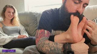 Classic Tickling Clip - Worshipping my Girlfriend's Best Friend's Perfect Feet (FULL version)