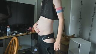 Enamoring over my full belly | 4K |