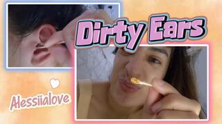 Cleaning my dirty ears, lots of earwax and coughing