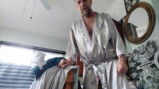 You got me a silky robe