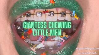Green Lips Giantess Shaming and Insulting Whilst Eating Little Men