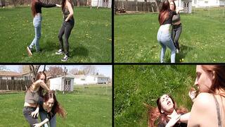 College Girl Field Fight