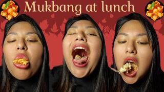 Mukbang at lunch