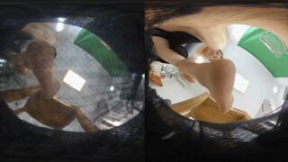 3DVR 180-degree MOMO crushed the dwarfs in stockings