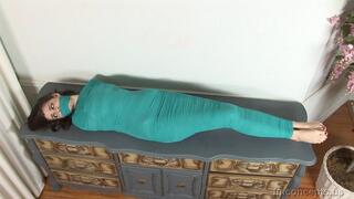 With Very Little Wiggle Room, Isobel Wren Squirms In Neck To Ankle Med Wrap!