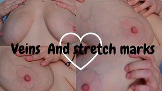 Stretch marks and veins on my natural tits