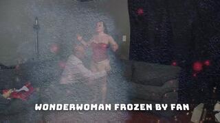 WonderWoman gets Frozen and posed by Fan 3