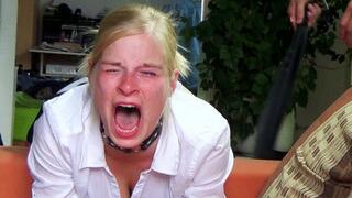 Extreme Belting in Secretary Dress