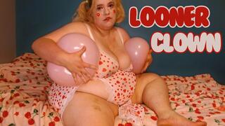 SSBBW Looner Clown - Sit2Pop - Blowing and Popping Balloons