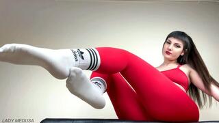 Pathetic sweaty white socks sniffer loser - sock fetish, gym brat humiliation