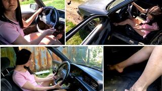 Tanya's unskillful driving makes the car suffer and roar at maximum revs