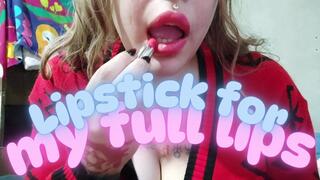 Trying on lipsticks for you on my pouty and full lips