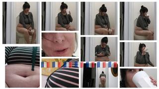 LA FRENCH MILF Sits on LE TOILETTE CAFE CHOCOLATING Excessively Feeding You