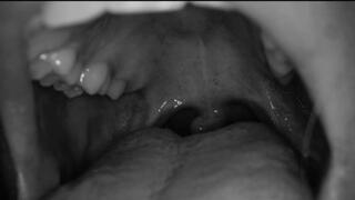 Go Deep Down Her Throat in black and white!