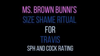 Ms Brown Bunnis Size Shame Ritual For Travis SPH and Cock Rating Cam Session 7