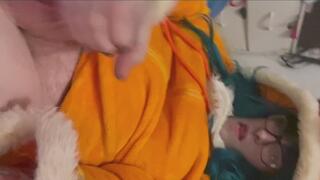 Cosplay girl humps fucks and masturbates with balloons