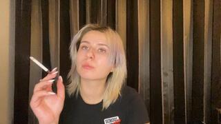 Smoking while looking into your soul''