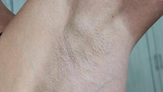 Sweaty Armpit Tease Veiny & Softly Touched for Your Pleasure