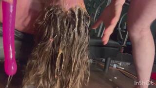 Throated upside down slut