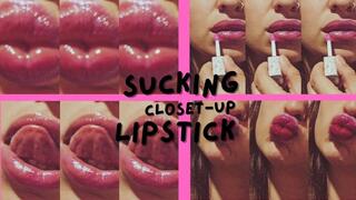 Lipstick Sucking Kiss closet-up