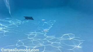 Carissa in scuba self-tie with rosebud finish at crotch