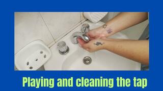 Playing and cleaning the tap