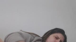 PLAYING WITH MY DILDO AND HAIRY PUSSY