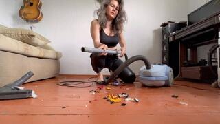 vacuum up the rest of crushed cars