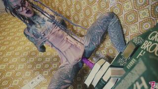 ANAL gapes and PISS on books and TOYS