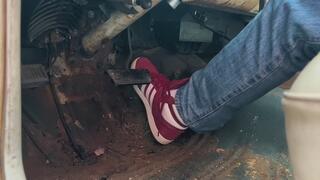 Sneakers & Striped tube socks pedal pumping