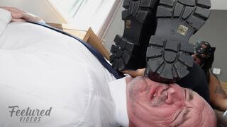 Your face is the resting place for my boots