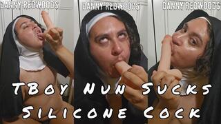 4K TBoy Nun Sucks Silicone Cock