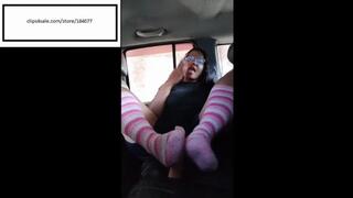 Caribean_feet11 itchy feet sockjob in car then home