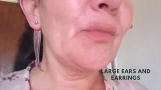Large ears and earrings