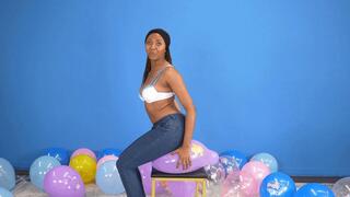 Amaryah Sit Pops in Blue Jeans 4K HD (1920x1080)