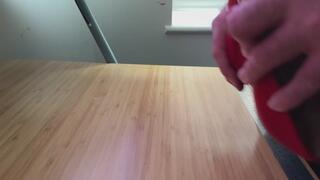 Sexy Red Heels getting a cum load