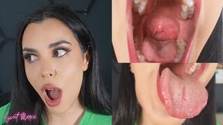 Burps, belly, tits and mouth close-up | Sweet Maria