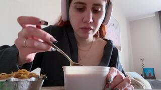 Goddess Scarlett Devours Her Meal While Ignoring You