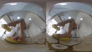 3DVR 180-degree ANNA yellow slippers crush POV