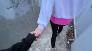 Slutty teen day: public morning sex, home spa, fitness fuck and naked massage