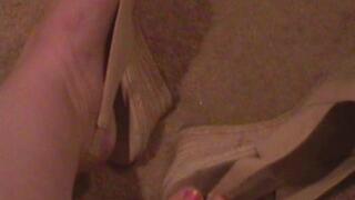 Aapryl's well worn canvas slingbacks shoeplay